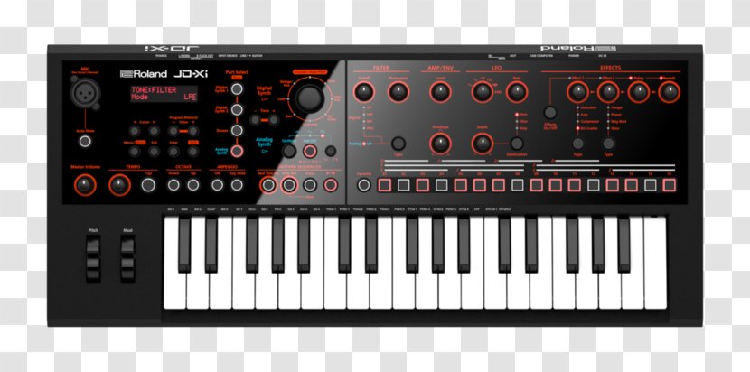 Roland JD-800 JD-XA Sound Synthesizers Corporation Analog Synthesizer - Silhouette - Tree Transparent PNG
