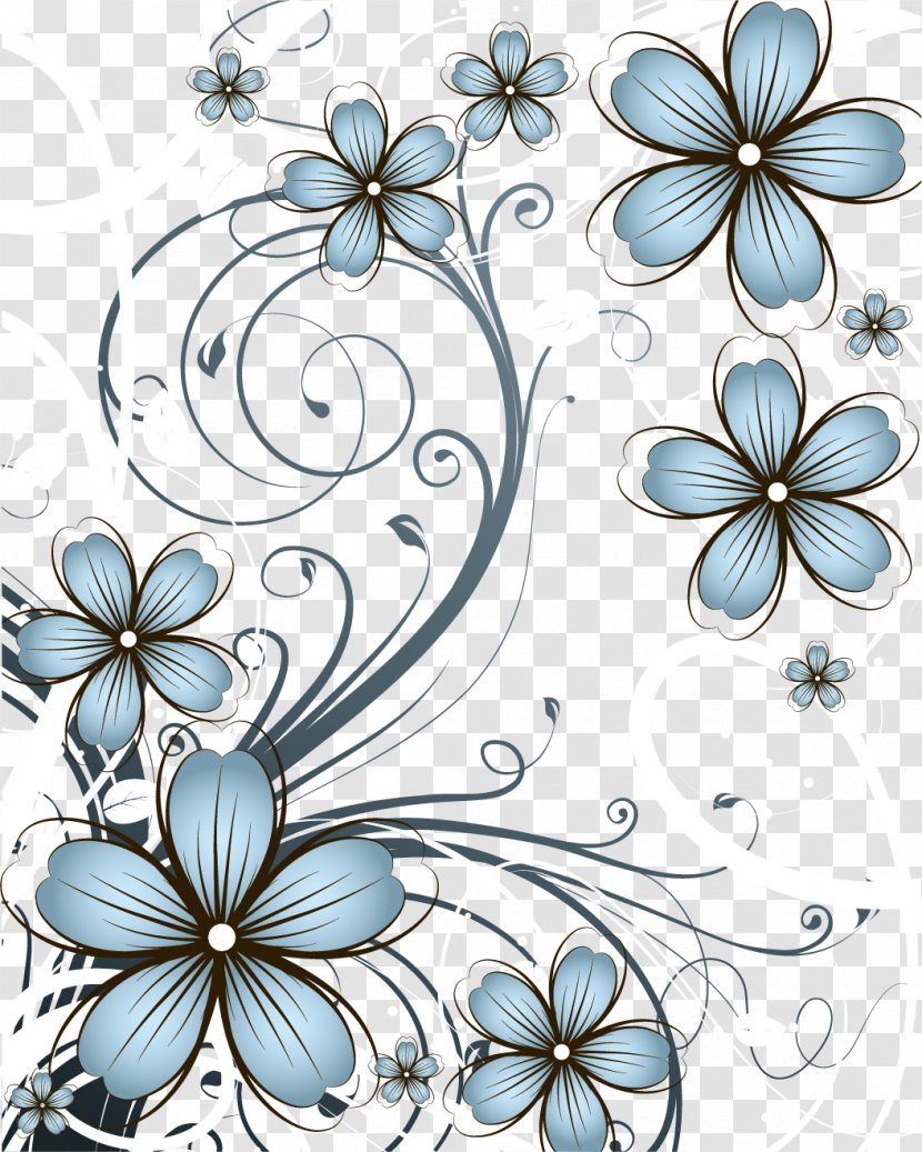 Shading Spiral - Cut Flowers - Flowers, Blue, Taobao Material, Pattern, Trailers Transparent PNG