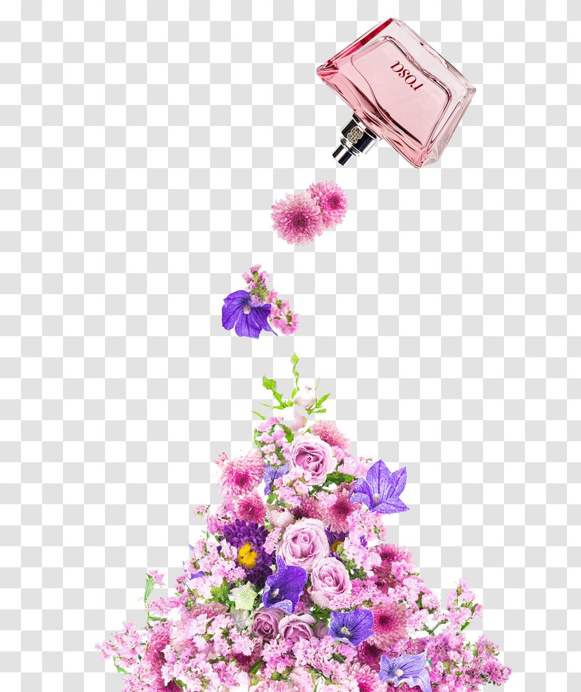 Perfume Poster Floral Design Make-up - Floristry Transparent PNG