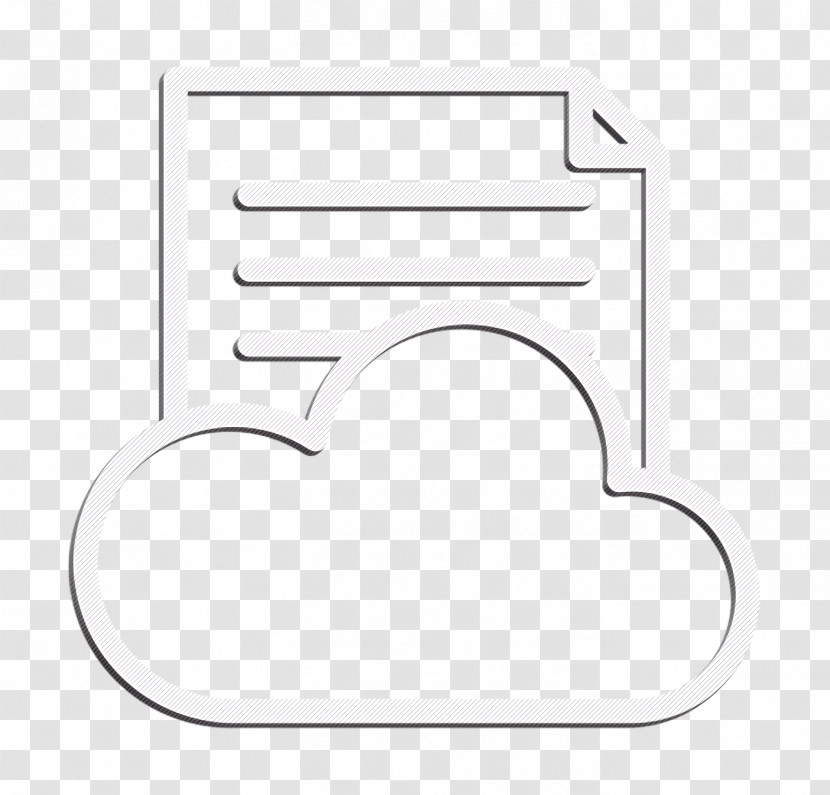 Document Icon Cloud Data Icon Online Marketing Elements Icon Transparent PNG