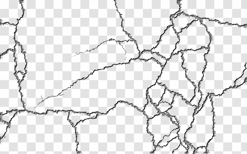 Wall - Map - Crack Lines Transparent PNG