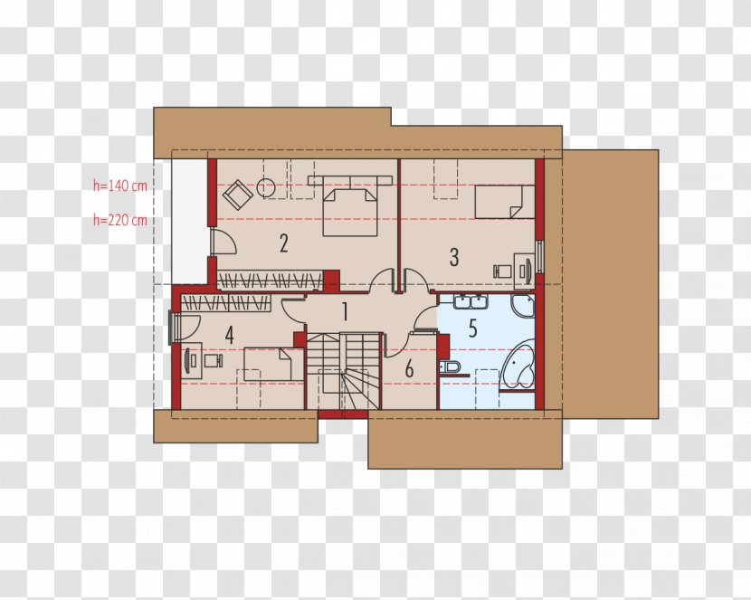 Floor Plan House Bedroom Brick - Property Transparent PNG