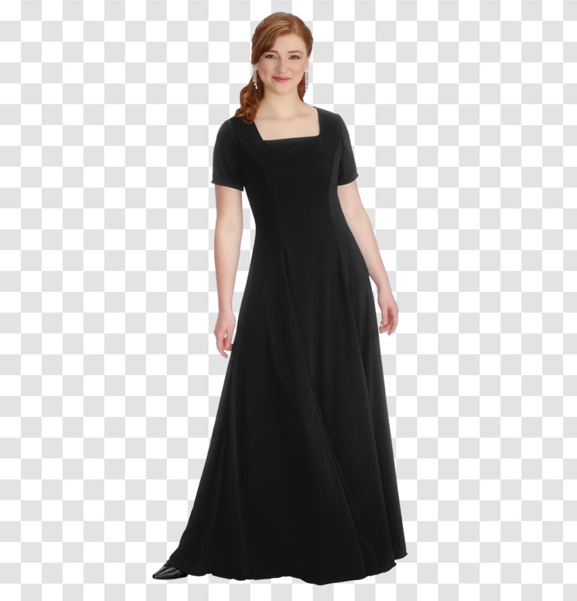 Little Black Dress Satin Gown Sleeve Transparent PNG