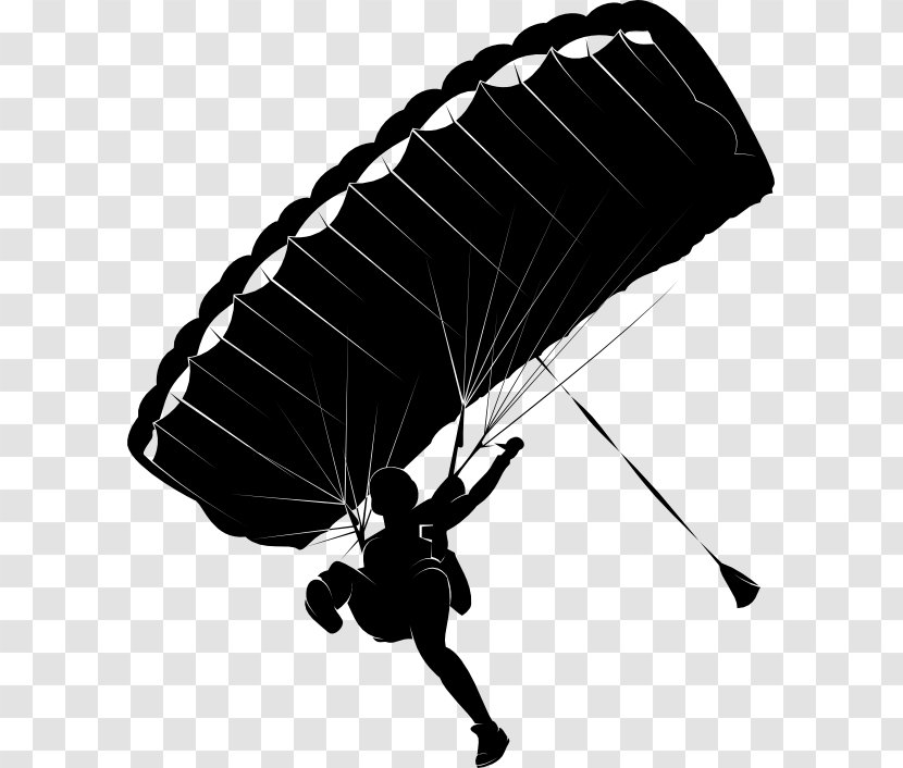 Parachuting Parachute Landing Fall Skydiver Paratrooper - Air Sports Transparent PNG