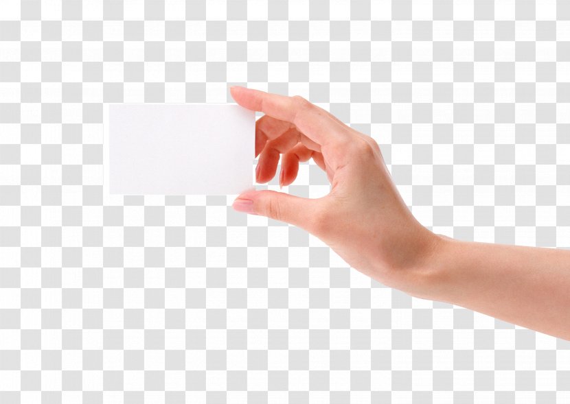 Thumb Hand Gesture Finger Advertising - The White Business Card Transparent PNG