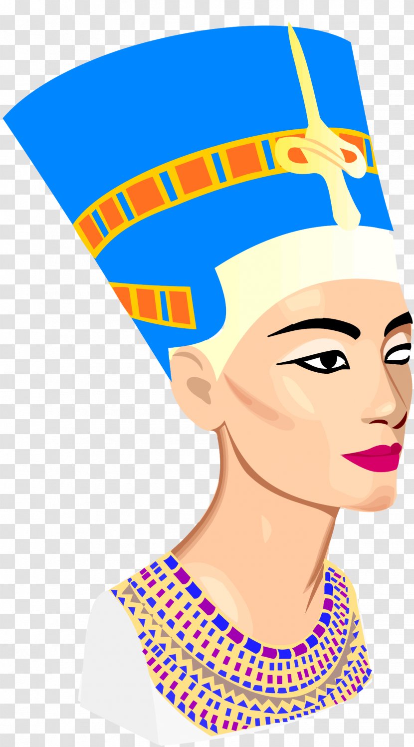 Nefertiti Bust Ancient Egypt Clip Art - Face - Pharaoh Ptolemy Transparent PNG