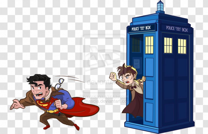 Superman TARDIS Comics Cartoon - Telephone Booth - Doctor Who Transparent PNG