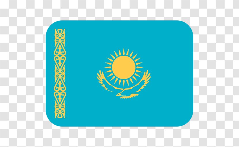 Flag Of Kazakhstan Flags The World Emblem - Aqua Transparent PNG