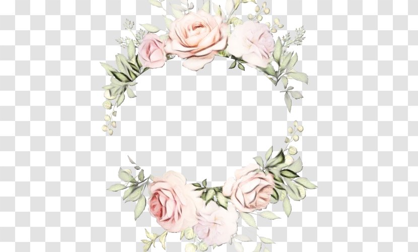 Watercolor Wreath Background - Fashion Accessory - Rose Order Transparent PNG