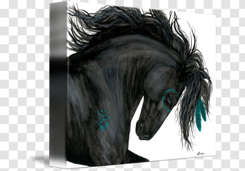 Mustang Friesian Horse American Paint Mane Stallion Transparent PNG