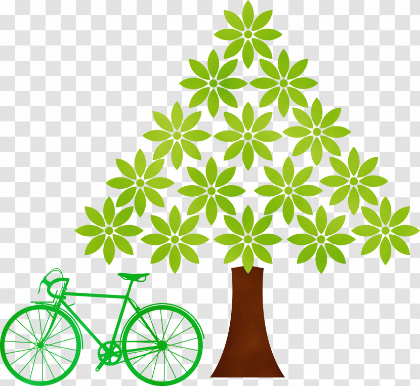 Flower Plant Stem Bicycle Wheel Leaf Green Transparent PNG