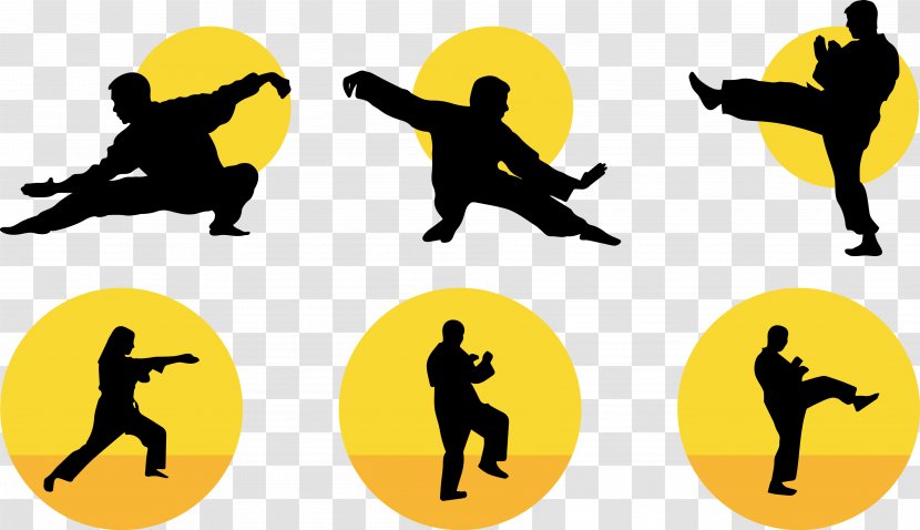 Silhouette Tai Chi Martial Arts Clip Art - Watercolor - Taiji Transparent PNG