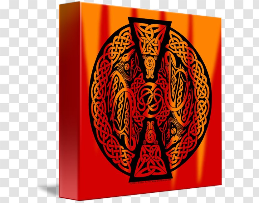Celts Celtic Knot Art Dragon - Orange - Impressionism Transparent PNG
