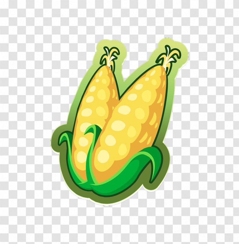 Corn On The Cob Maize Sweet Clip Art - Thumbnail - Cartoon Vegetables And Must Be Added Daily Vitamins Transparent PNG