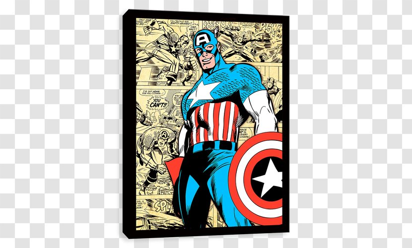 Captain America Hulk Superhero Bedroom Canvas - Marvel Comics Transparent PNG