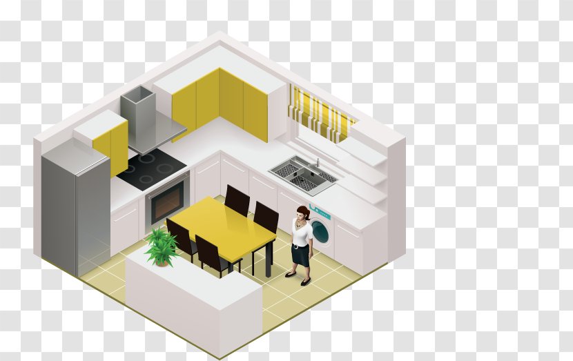 Countertop Kitchen Cabinet Interior Design Services - Facade Transparent PNG