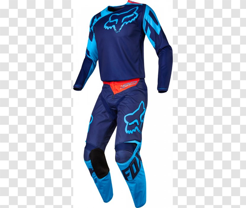 Tracksuit T-shirt Motocross Fox Racing Pants - Electric Blue - Race Promotion Transparent PNG