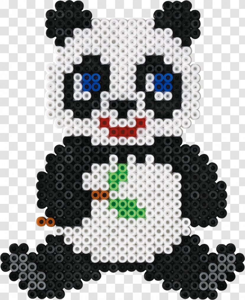 Giant Panda Bear Hama Maxi-Bead Beads - Perler Transparent PNG