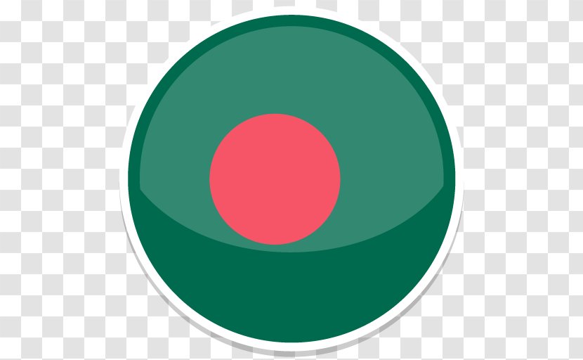 Billiard Ball Green Circle Font - Flag Of Bangladesh Transparent PNG