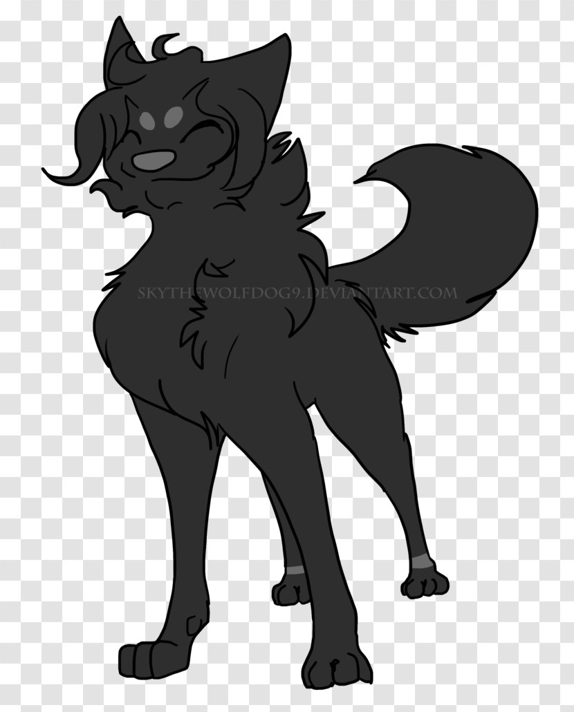 Whiskers Dog Cat Legendary Creature Clip Art - Black M Transparent PNG