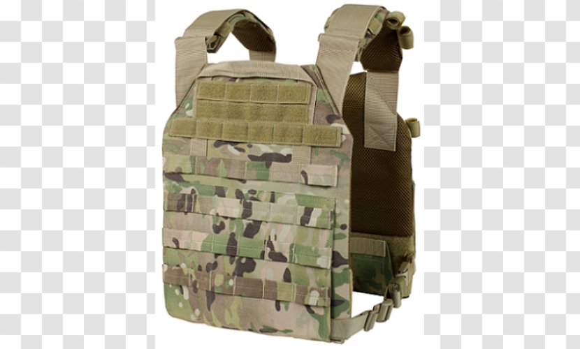 Military Camouflage Soldier Plate Carrier System MultiCam Modular Tactical Vest - Khaki Transparent PNG