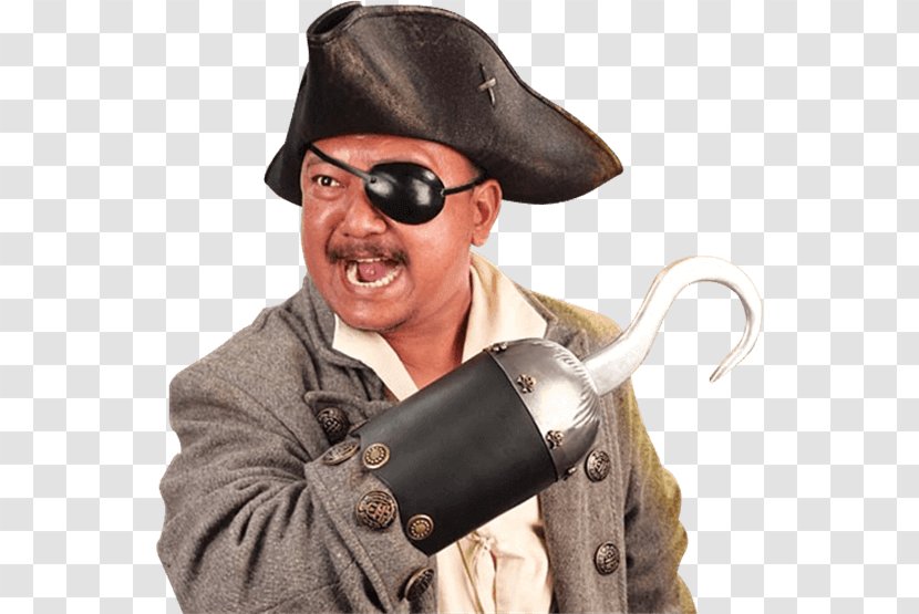 Dave Burgess Piracy Captain Hook Eyepatch - Microphone - Clothing Accessories Transparent PNG