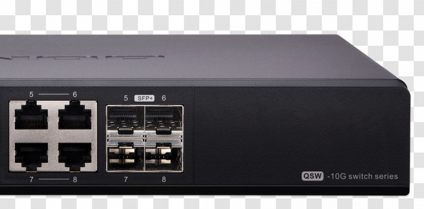 10 Gigabit Ethernet QNAP 10G Switch QSW-804-4C Network Systems, Inc. Port - 4 Transparent PNG
