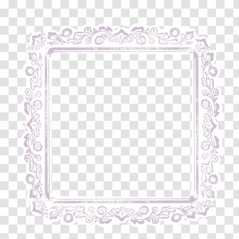 Lace Picture Frame White Pin - Molding - Purple Pattern Block Transparent PNG