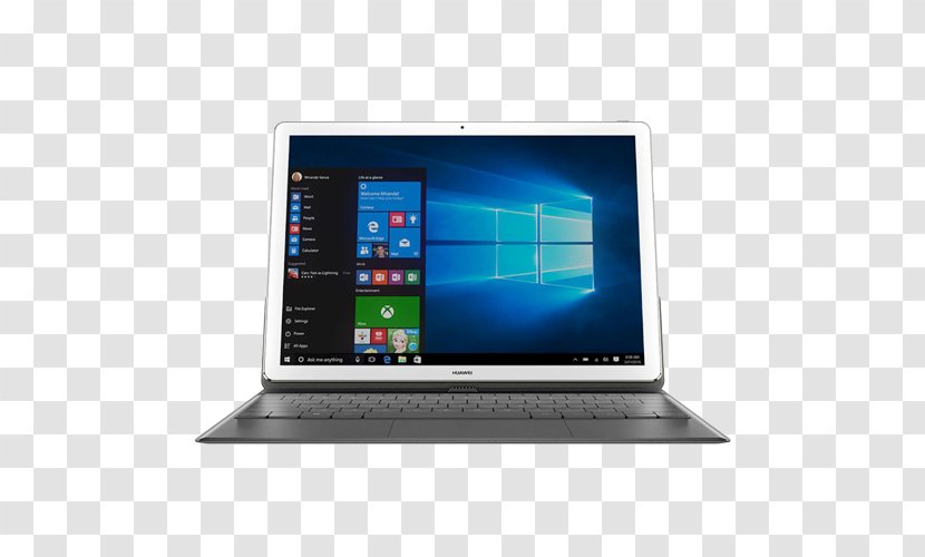 Huawei MateBook M3 128GB WiFi Gold (HZ-W09) 2-in-1 PC Microsoft Surface - Windows 10 - Tablet Transparent PNG