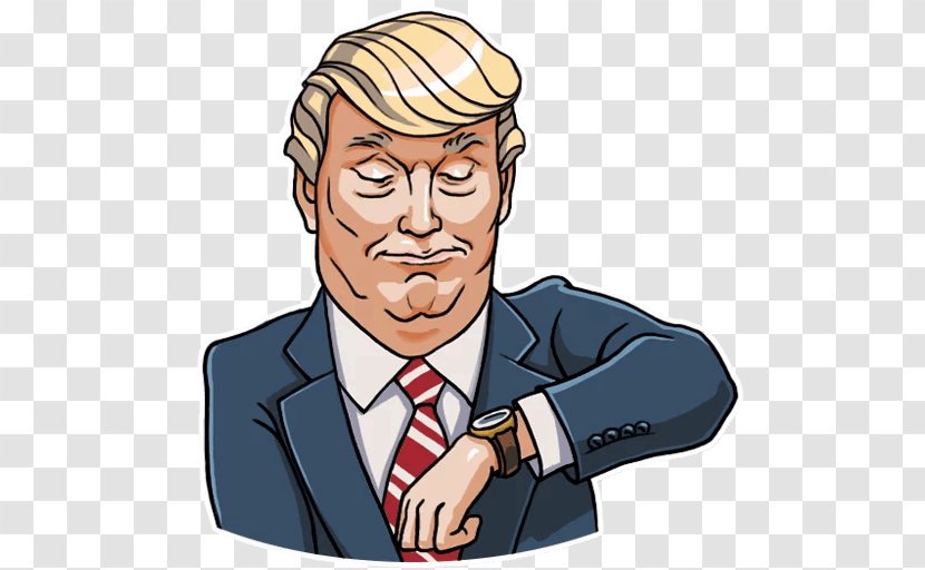 Donald Trump Telegram Sticker VKontakte - Forehead Transparent PNG