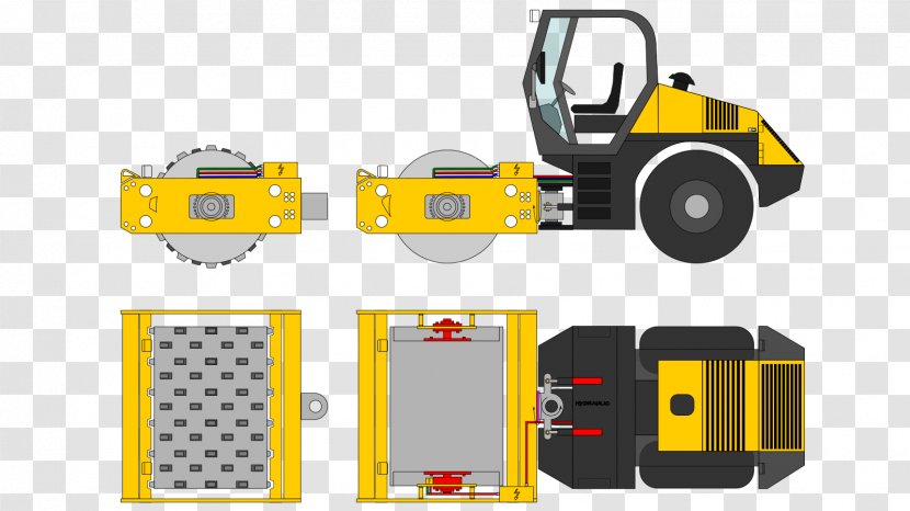 Road Roller Bulldozer Machine AB Volvo Excavator Transparent PNG