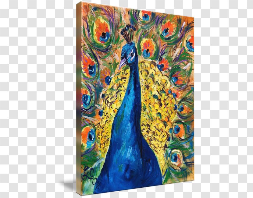 Acrylic Paint Modern Art Oil Painting - Feather - Watercolor Peacock Transparent PNG