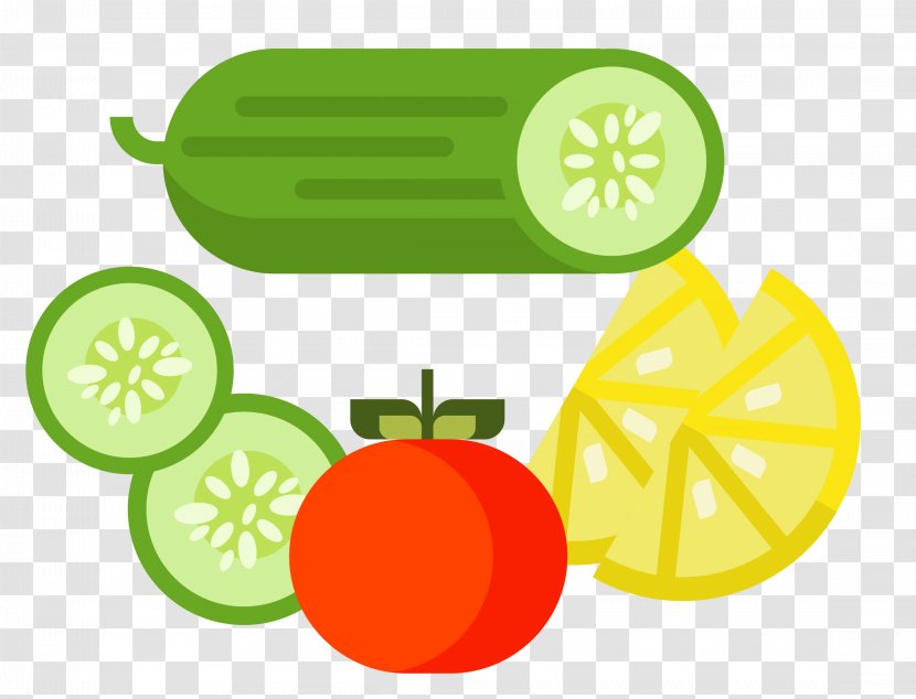Fried Rice Lemon Vegetable Clip Art - Citrus - Vector Cucumber Transparent PNG