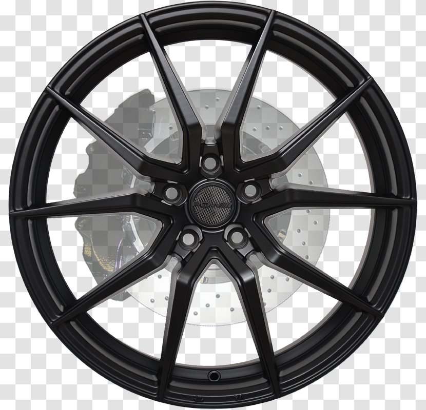 Car Wheel Volkswagen Forging Tire - Black And White Transparent PNG