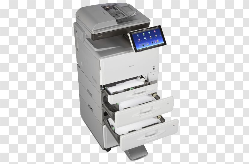 Laser Printing Ricoh Multi-function Printer Photocopier - Image Scanner Transparent PNG