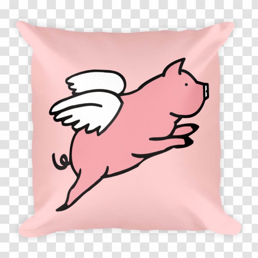 Pig Throw Pillows Cushion Textile - Cartoon Transparent PNG