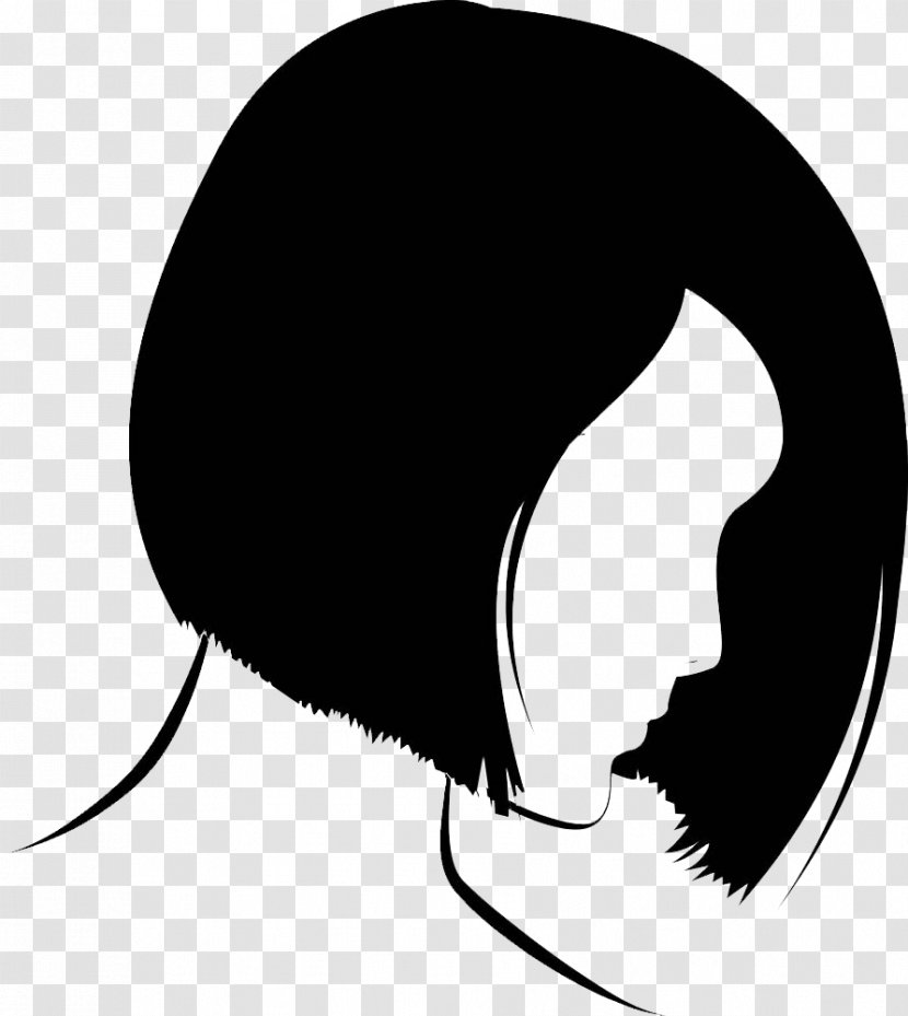 Beauty Face Illustration - Head - Ladies Hair Short Transparent PNG