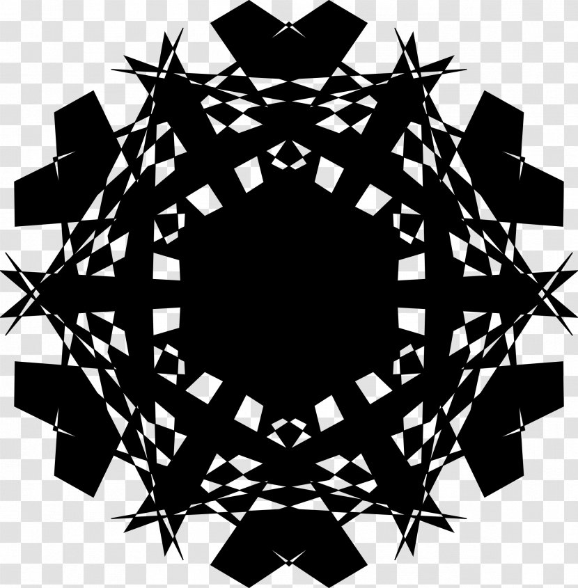 Snowflake Art Pattern Drawing - Black And White - Eyes Banner Icon Transparent PNG