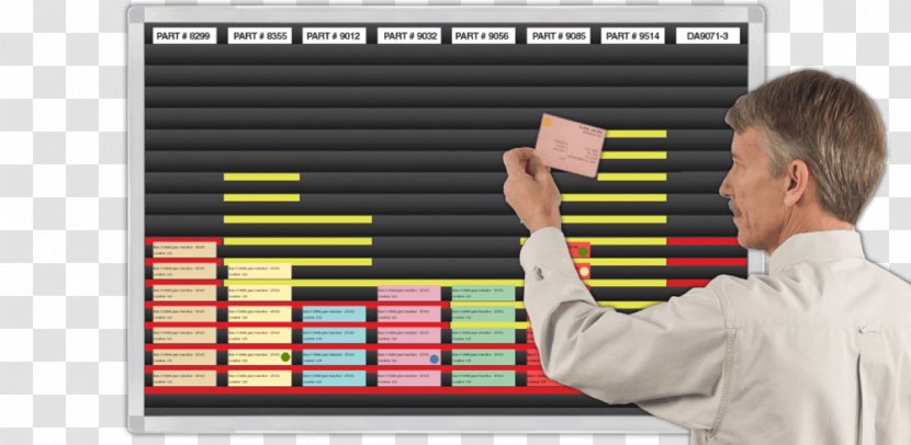 Kanban Board Lean Manufacturing Visual Control Magnatag - Scheduling Transparent PNG