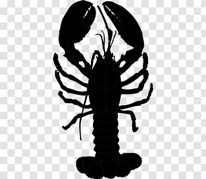 Lobster Royalty-free Clip Art - Organism - Lobsterblackandwhite Transparent PNG