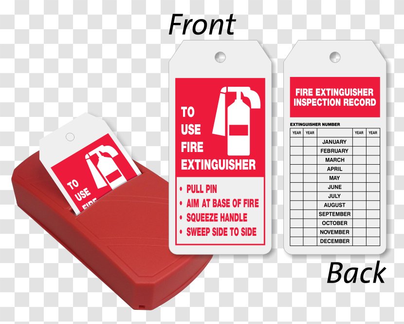 Fire Extinguishers Construction Inspection Hot Work Safety - Template - Useful Tag Transparent PNG