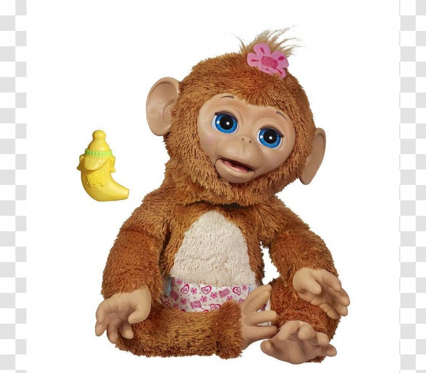 Amazon.com Cuddles The Monkey FurReal Friends Toy Robotic Pet - Watercolor - Fur Transparent PNG