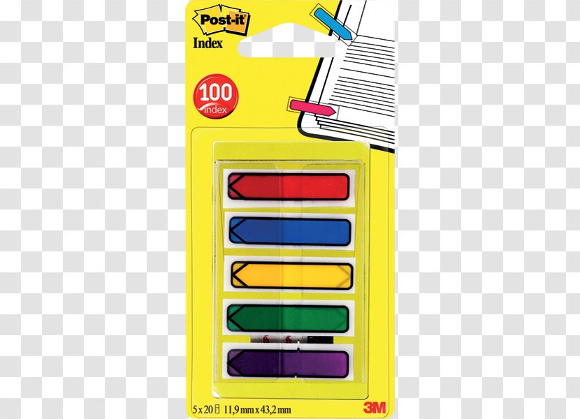Post-it Note Paper Yellow Adhesive Tape - Postit - Fleche Rouge Transparent PNG