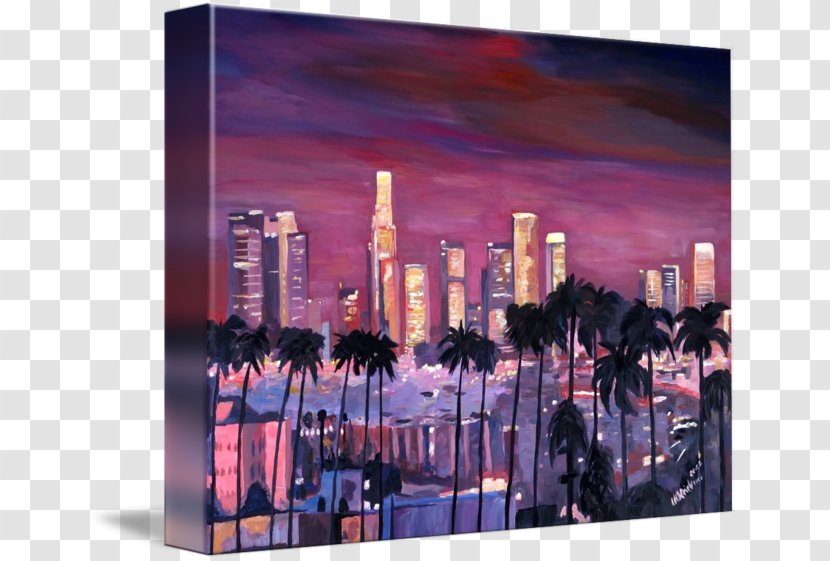 Acrylic Paint Painting Imagekind Los Angeles Art - Purple Transparent PNG
