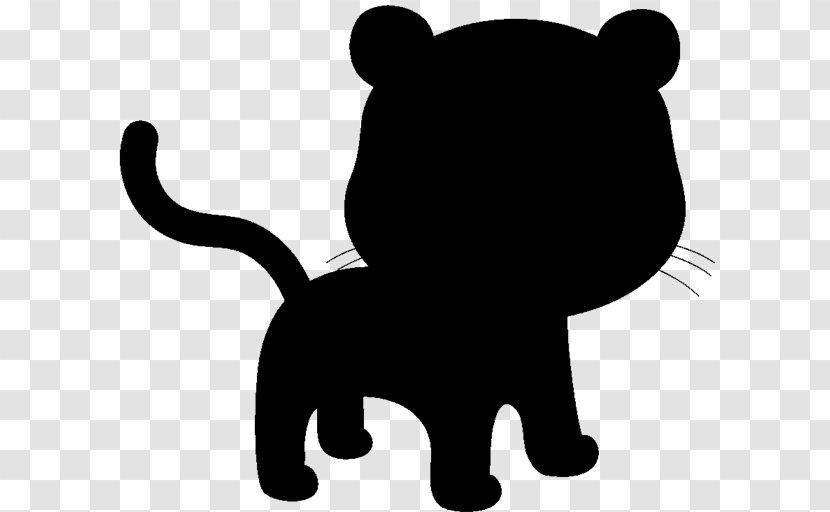 Whiskers Cat Bear Clip Art Silhouette - Snout - Small To Mediumsized Cats Transparent PNG