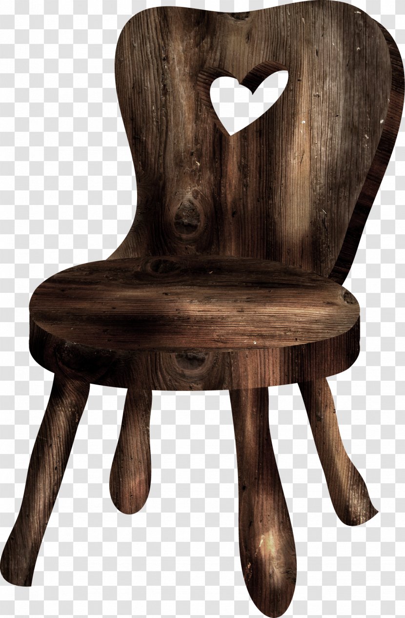 Table Chair Stool Clip Art - Wood Transparent PNG