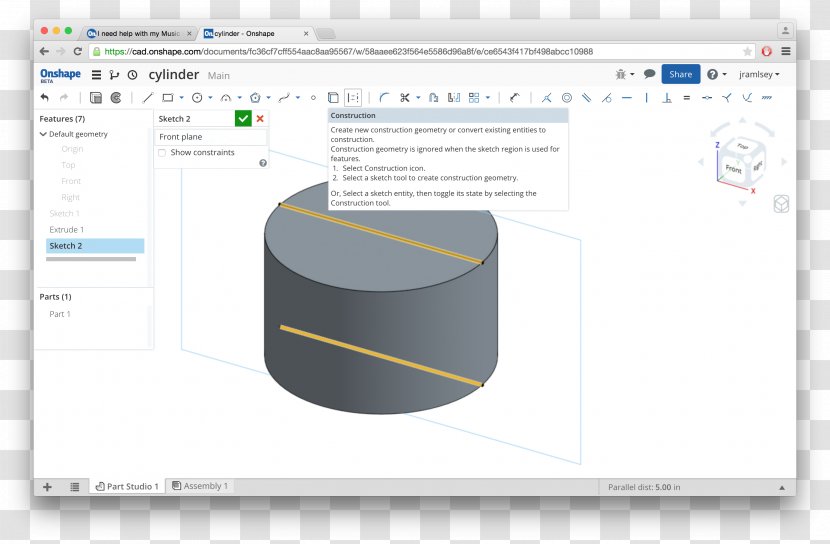 Onshape Computer-aided Design Brand Cylinder - Watercolor - Midpoint Transparent PNG