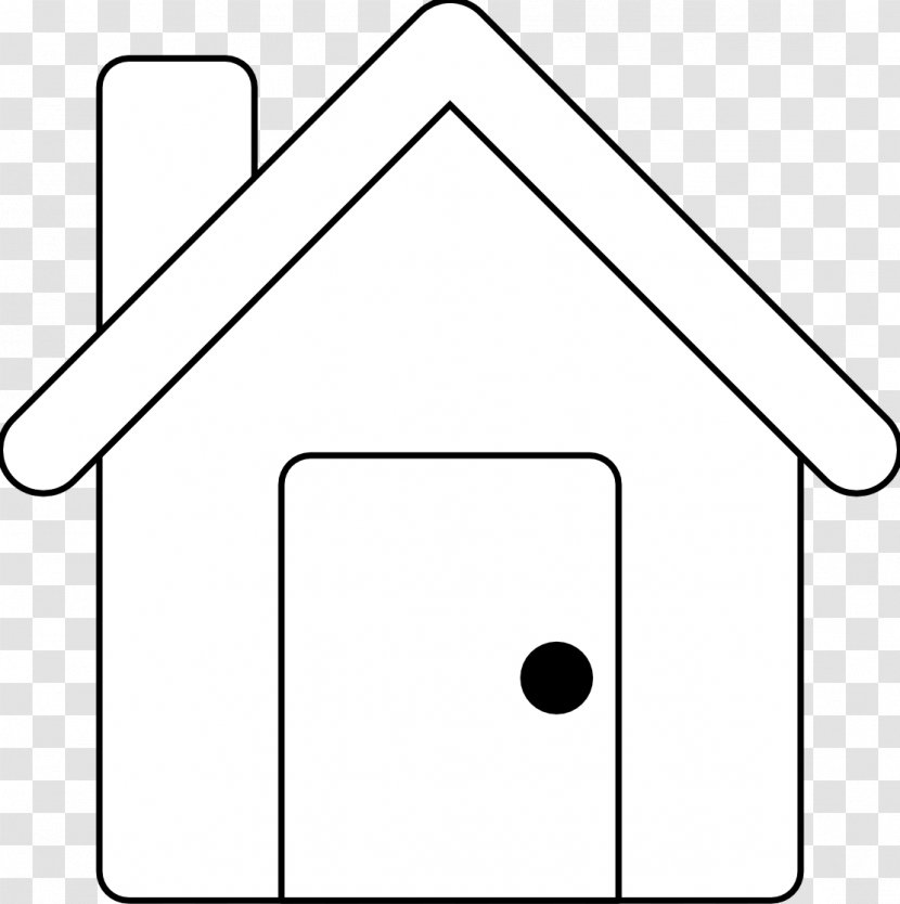 Black And White Line Art House Clip - Drawing - State Cliparts Transparent PNG