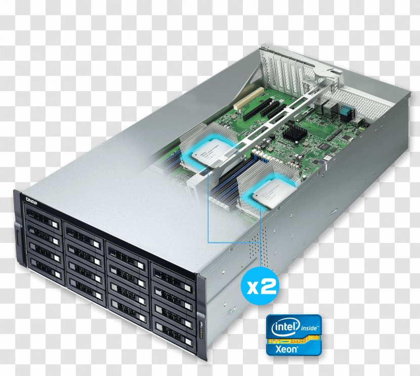 Computer Network QNAP Systems, Inc. 16-Bay TurboNAS SAS 12G TDS-16489U-SA1 TS-1673U-RP NAS Server - Servers - SATA 6Gb/s Storage SystemsSas Transparent PNG