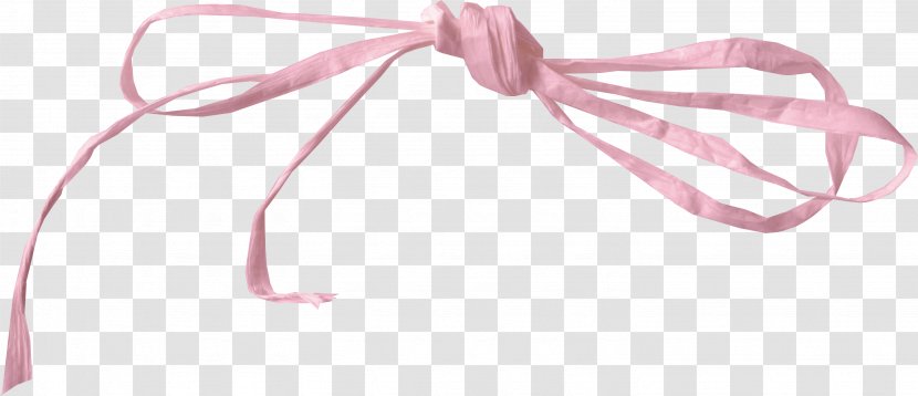 Silk Ribbon Shoelace Knot Designer - Pink - Bow Transparent PNG